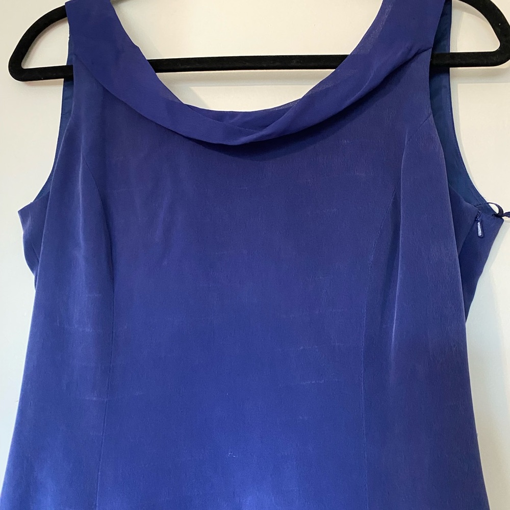 Blue silk gown